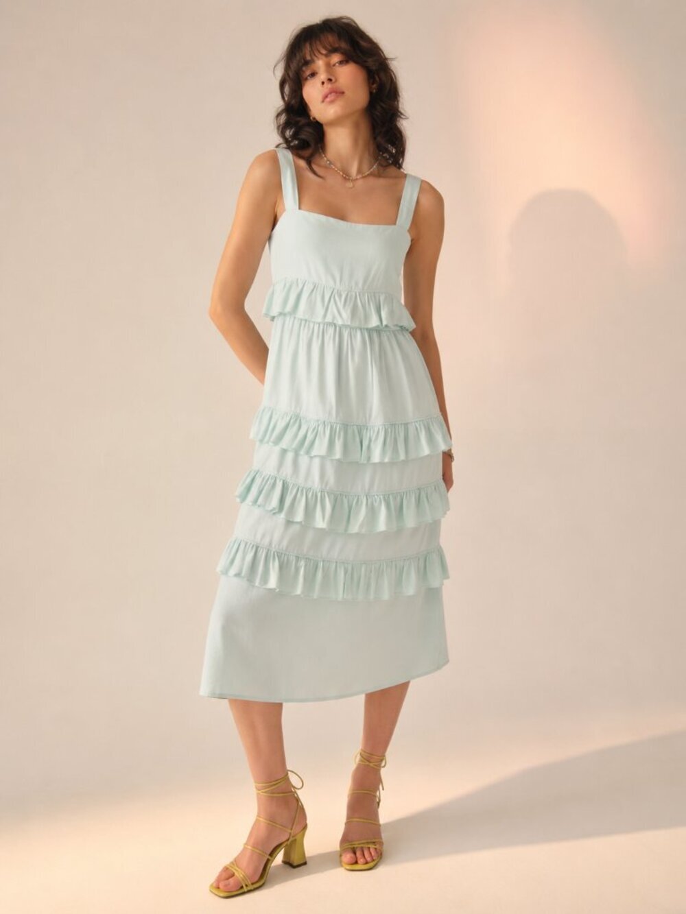 TACH Clothing Filippa Linen Dress Mint Green